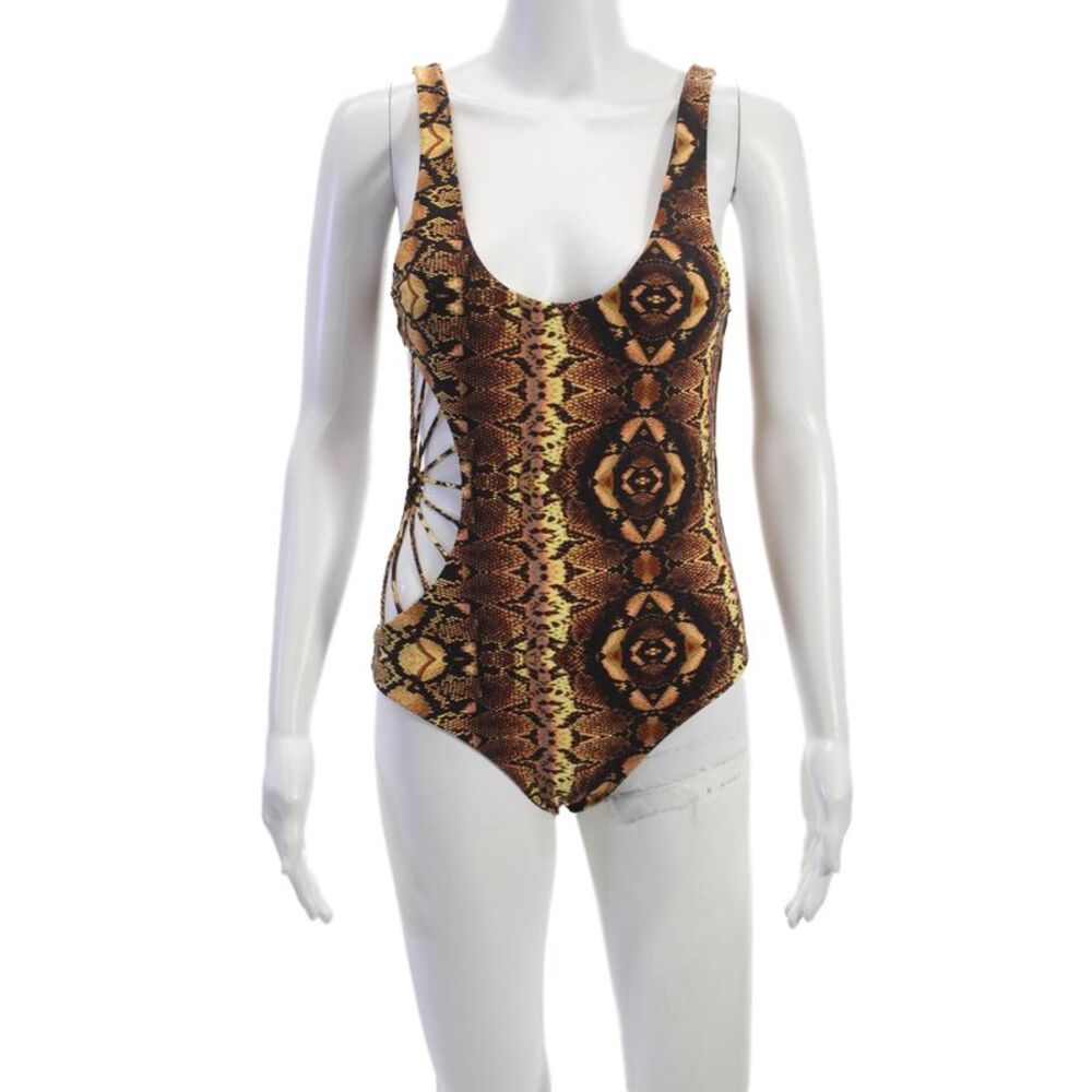 Cami And Jax Womens Animal Print Swimwear One Piece Multicolor Size L